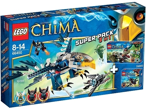 noch 2xb LEGO® Legends of Chima™ 66450 Super Pack 3 in 1 (70000 + 70001 + 70003)