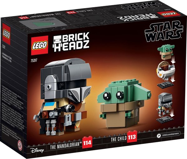 LEGO® Star Wars™ BrickHeadz™ 75317 Der Mandalorianer™ und das Kind