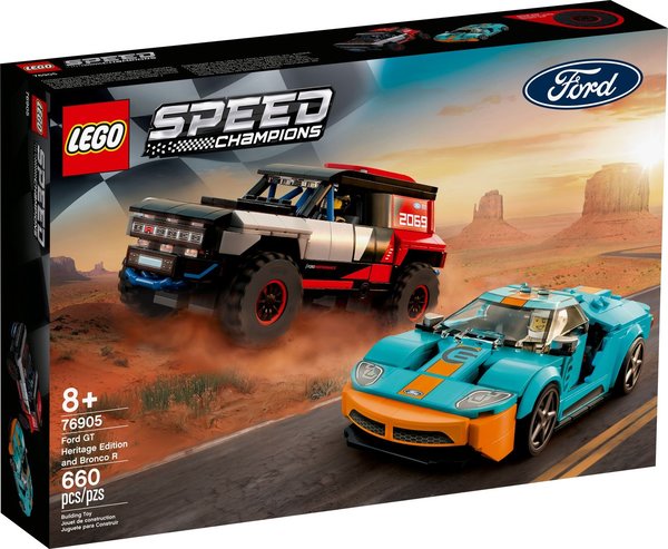 LEGO® Speed Champions 76905 Ford GT Heritage Edition und Bronco R