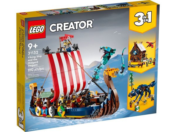 LEGO® Creator 3-in-1-Sets 31132 Wikingerschiff mit Midgardschlange